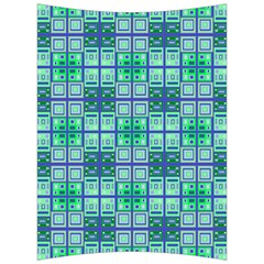 Mod Blue Green Square Pattern Back Support Cushion