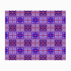 Mod Purple Pink Orange Squares Pattern Small Glasses Cloth