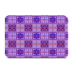 Mod Purple Pink Orange Squares Pattern Plate Mats by BrightVibesDesign