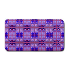 Mod Purple Pink Orange Squares Pattern Medium Bar Mats