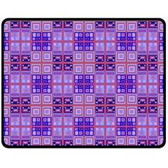 Mod Purple Pink Orange Squares Pattern Fleece Blanket (medium) 