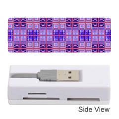 Mod Purple Pink Orange Squares Pattern Memory Card Reader (stick) by BrightVibesDesign