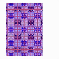 Mod Purple Pink Orange Squares Pattern Small Garden Flag (two Sides) by BrightVibesDesign