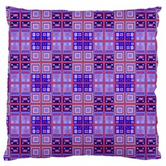 Mod Purple Pink Orange Squares Pattern Large Cushion Case (one Side) by BrightVibesDesign