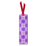 Mod Purple Pink Orange Squares Pattern Small Book Marks Front