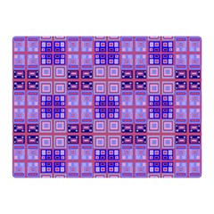 Mod Purple Pink Orange Squares Pattern Double Sided Flano Blanket (mini)  by BrightVibesDesign