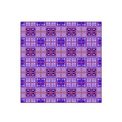 Mod Purple Pink Orange Squares Pattern Satin Bandana Scarf