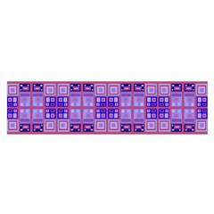 Mod Purple Pink Orange Squares Pattern Satin Scarf (oblong)