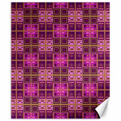 Mod Pink Purple Yellow Square Pattern Canvas 20  X 24  by BrightVibesDesign