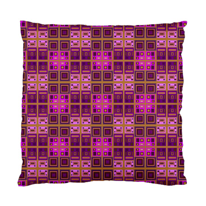 Mod Pink Purple Yellow Square Pattern Standard Cushion Case (Two Sides)