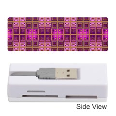 Mod Pink Purple Yellow Square Pattern Memory Card Reader (stick) by BrightVibesDesign