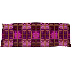 Mod Pink Purple Yellow Square Pattern Body Pillow Case (dakimakura)