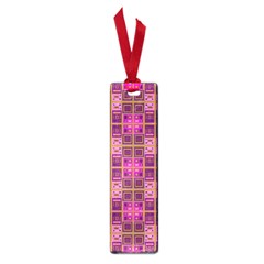 Mod Pink Purple Yellow Square Pattern Small Book Marks