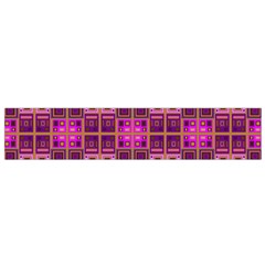 Mod Pink Purple Yellow Square Pattern Small Flano Scarf