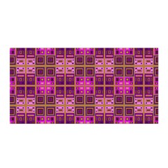 Mod Pink Purple Yellow Square Pattern Satin Wrap by BrightVibesDesign