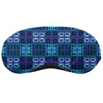 Mod Purple Green Turquoise Square Pattern Sleeping Masks Front