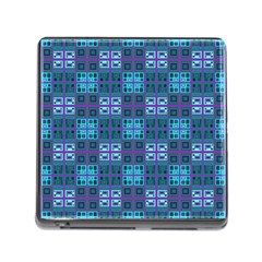 Mod Purple Green Turquoise Square Pattern Memory Card Reader (square 5 Slot) by BrightVibesDesign