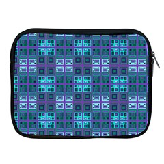 Mod Purple Green Turquoise Square Pattern Apple Ipad 2/3/4 Zipper Cases by BrightVibesDesign