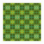 Mod Yellow Green Squares Pattern Medium Glasses Cloth (2-Side) Front