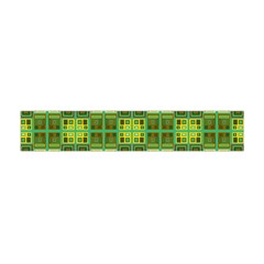 Mod Yellow Green Squares Pattern Flano Scarf (mini)