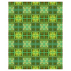 Mod Yellow Green Squares Pattern Drawstring Bag (small) by BrightVibesDesign