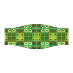 Mod Yellow Green Squares Pattern Stretchable Headband by BrightVibesDesign