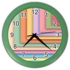 Colorful Wallpaper Abstract Color Wall Clock by Simbadda