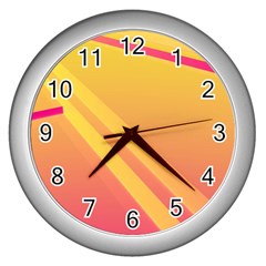 Abstract Art Background Beautiful Wall Clock (silver) by Simbadda