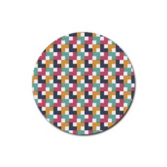 Background Abstract Geometric Rubber Round Coaster (4 Pack)  by Simbadda