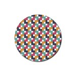 Background Abstract Geometric Rubber Round Coaster (4 pack)  Front