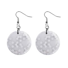 White Abstract Wall Paper Design Frame Mini Button Earrings by Simbadda