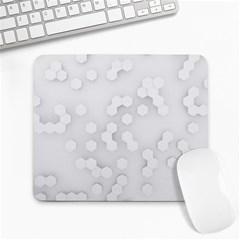 White Abstract Wall Paper Design Frame Large Mousepads by Simbadda