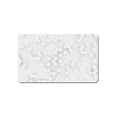 White Abstract Wall Paper Design Frame Magnet (name Card) by Simbadda