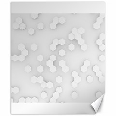 White Abstract Wall Paper Design Frame Canvas 8  X 10  by Simbadda