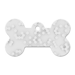 White Abstract Wall Paper Design Frame Dog Tag Bone (one Side) by Simbadda