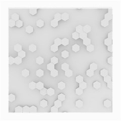 White Abstract Wall Paper Design Frame Medium Glasses Cloth (2-side) by Simbadda