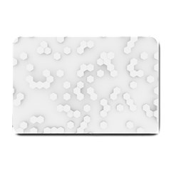 White Abstract Wall Paper Design Frame Small Doormat  by Simbadda