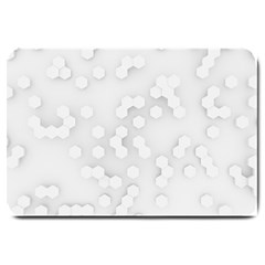 White Abstract Wall Paper Design Frame Large Doormat  by Simbadda