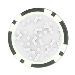 White Abstract Wall Paper Design Frame Poker Chip Card Guard by Simbadda