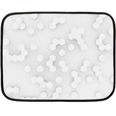 White Abstract Wall Paper Design Frame Double Sided Fleece Blanket (mini)  by Simbadda