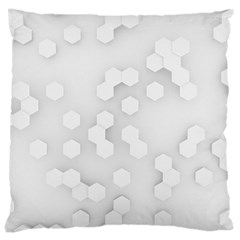 White Abstract Wall Paper Design Frame Large Cushion Case (one Side) by Simbadda