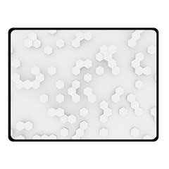 White Abstract Wall Paper Design Frame Double Sided Fleece Blanket (small)  by Simbadda