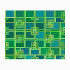 Green Abstract Geometric Small Glasses Cloth (2-side) by Simbadda