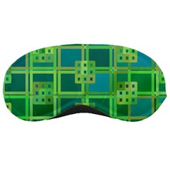 Green Abstract Geometric Sleeping Masks by Simbadda