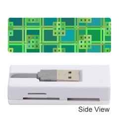 Green Abstract Geometric Memory Card Reader (stick) by Simbadda