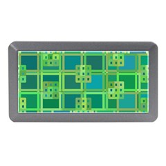 Green Abstract Geometric Memory Card Reader (mini) by Simbadda