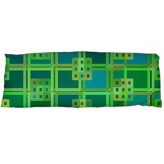 Green Abstract Geometric Body Pillow Case (dakimakura) by Simbadda