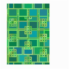 Green Abstract Geometric Large Garden Flag (two Sides) by Simbadda