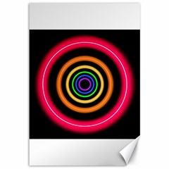 Neon Light Abstract Pattern Lines Canvas 12  X 18  by Simbadda