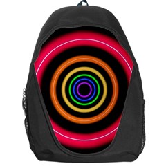 Neon Light Abstract Pattern Lines Backpack Bag by Simbadda